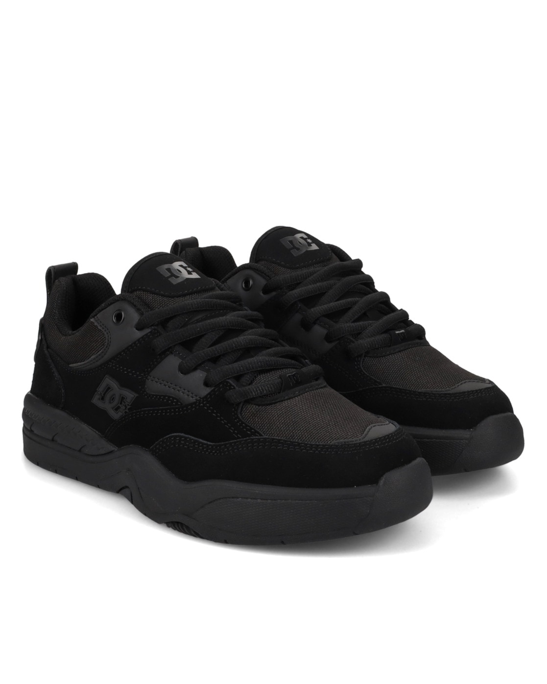 Sneaker DC SHOES "DC Ascend", Herren, Gr. 10,5 (44), schwarz (schwarz, schwarz, schwarz), Obermaterial:Obermaterial: Leder (Kuh) / Futter: Textil / Außensohle: Gummi;, Schuhe Sneaker
