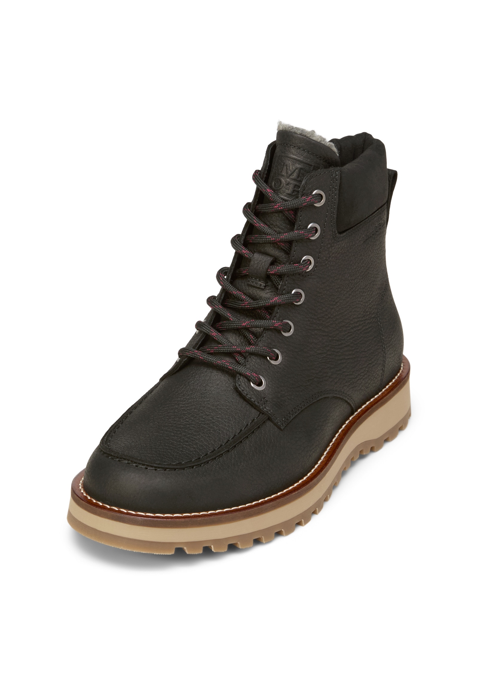 Stiefelette MARC O'POLO "mit Innenzipper", Damen, Gr. 44, schwarz, Obermaterial: 100% Leder (Rind), unifarben, Schuhe Stiefelette