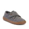Hausschuh FRODDO "BAREFOOT WOOLY", Kinder, Gr. 25, grau, Wolle, Basic, Schuhe, Klettschuh, Kindergartenschuh mit Wollfutter