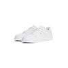 Plateausneaker TOMMY HILFIGER "TH SPORTY CUPSOLE LEATHER", Damen, Gr. 38, weiß, Leder, unifarben, sportlich, Schuhe, Freizeitschuh, Halbschuh, Schnürschuh mit seitlichem Logo