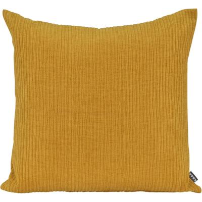 Dekokissen H.O.C.K. "Jonny", gelb (mais, gelb, unifarben), B:45cm H:10cm L:45cm, Obermaterial: 100% Polyester. Füllung: 100% Polyester, Dekokissen_Sitzkissen_Kissenhüllen, Cordkissen inkl. Füllung, 45x45cm, Dekokissen, strukturiert Image