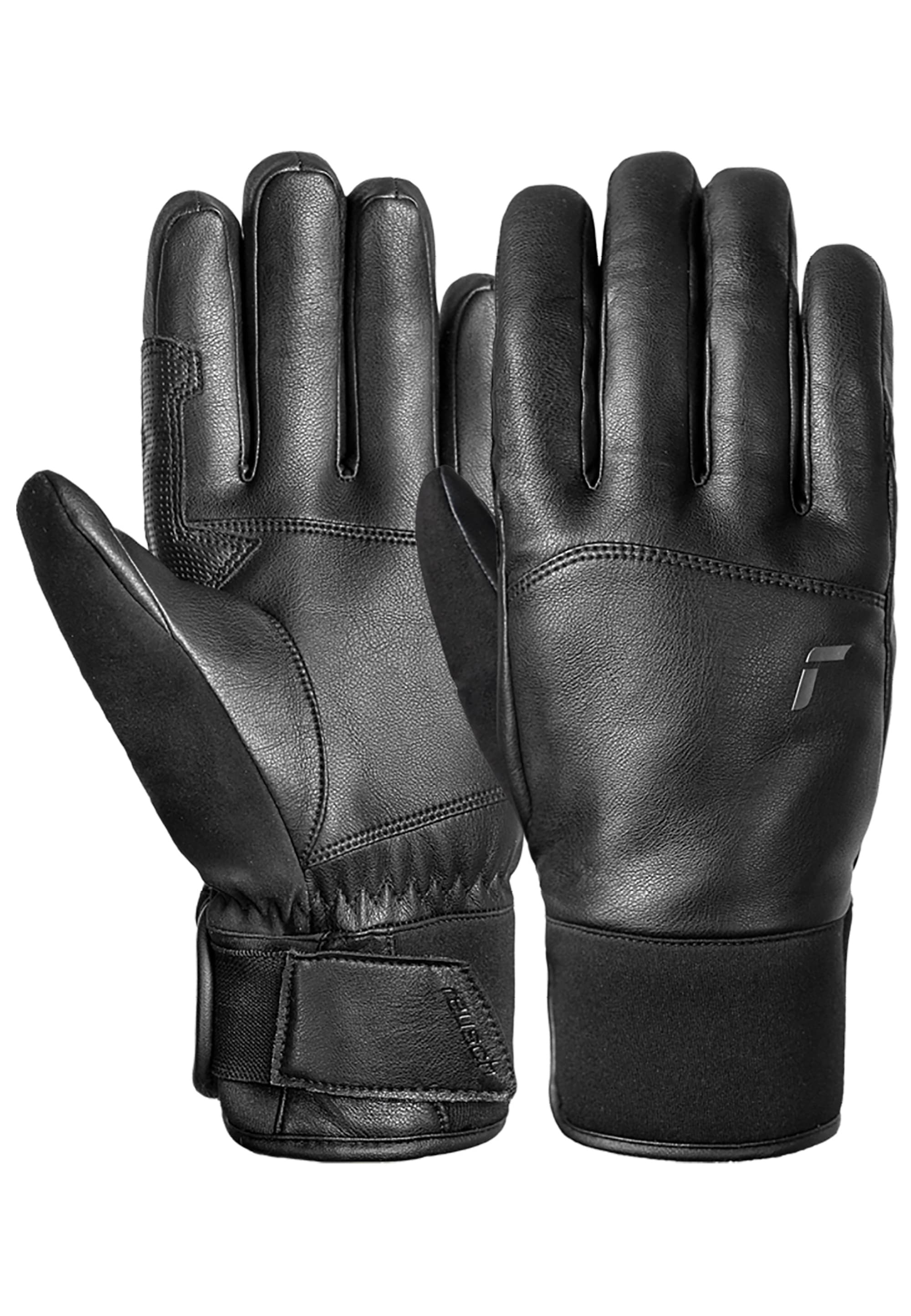 Skihandschuhe REUSCH "Diverge", Damen, Gr. 7, schwarz, 45% Polyester, 30% Polyurethan, 25% Polyamid, unifarben, Handschuhe, mit winddichter, atmungsaktiver Funktion Image