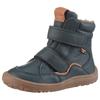 Barfußschuh FRODDO "BAREFOOT TEX WINTER", Kinder, Gr. 32, blau (dunkelblau), Leder, casual, Schuhe, Klettschuh, Winterstiefel mit TEX-Membrane