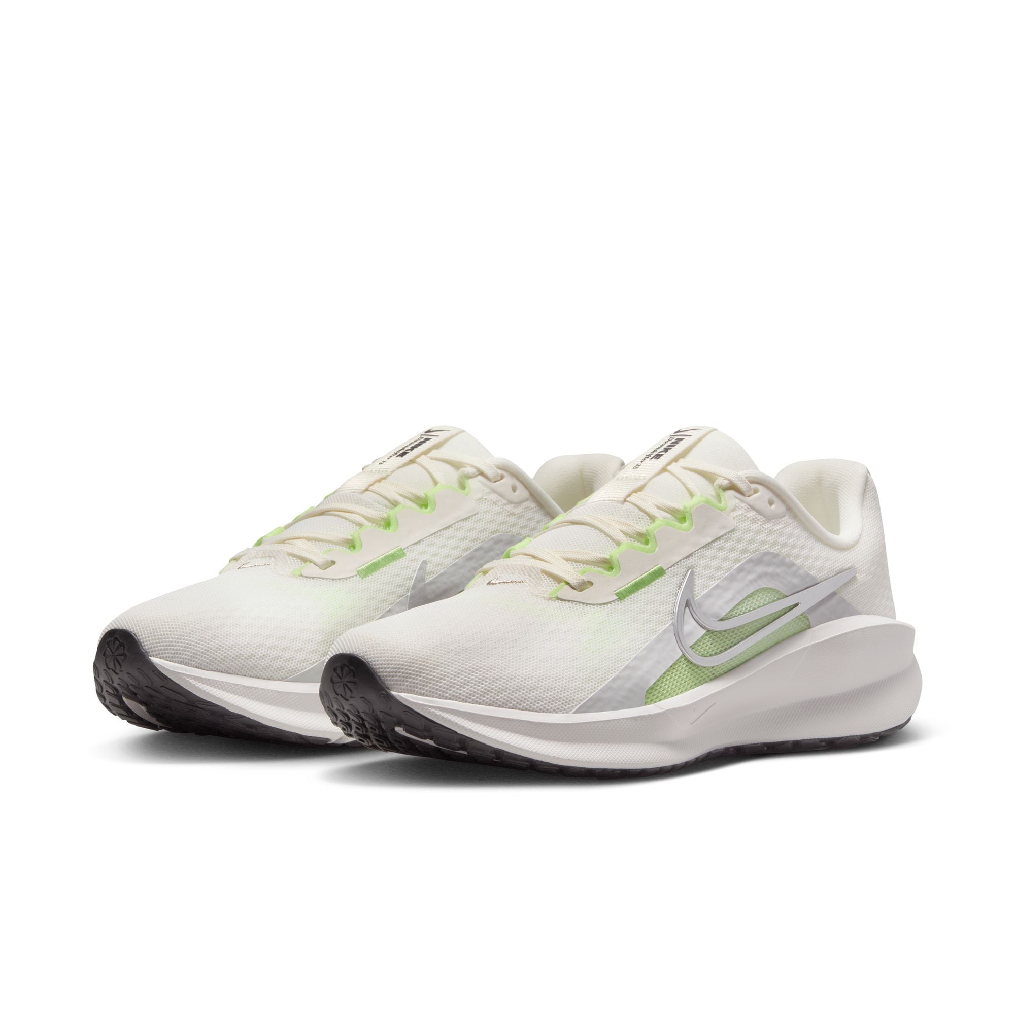 Laufschuh NIKE "W DOWNSHIFTER 13", Gr. 38, sail, metallic silber, photon dust, Textil, Schuhe