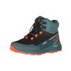 Outdoorschuh TROLLKIDS "KIDS SKARVAN HIKER MID XT", Gr. 29, stormy blau, flame orange, schwarz, Mesh, Synthetik, sportlich, Schuhe, wasserdicht, Vibram Sohle, Schnellverschluss, reflektierende Details