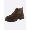 Stiefelette HEINE, Damen, Gr. 39, braun, Leder, Veloursleder, Rindsleder, modisch, Schuhe