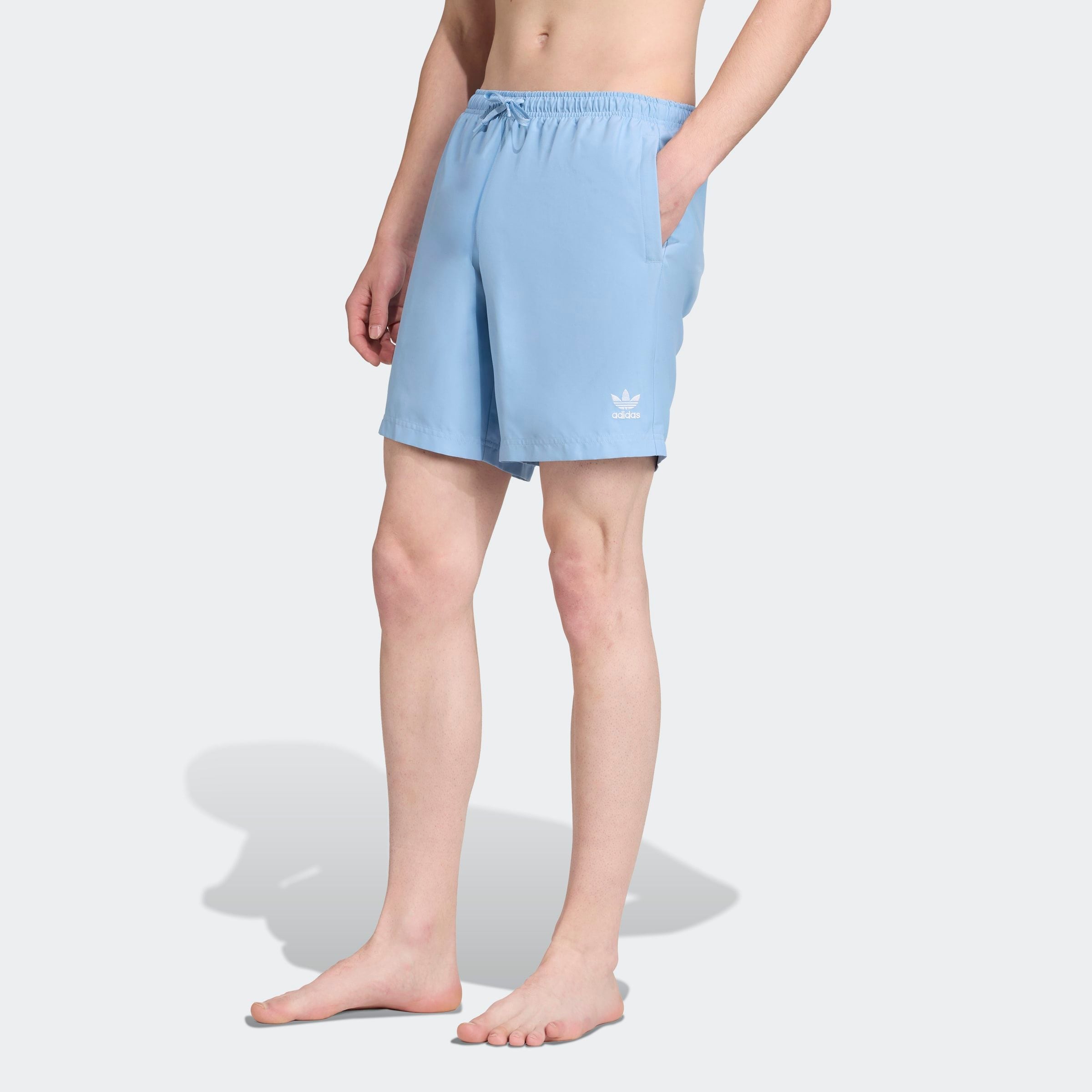 Badeshorts ADIDAS PERFORMANCE "ADIC SOLID 8INC", Herren, Gr. L, N-Gr, ash blau, Obermaterial: 100% Polyester, Badehosen Image