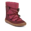 Barfußschuh FRODDO "BAREFOOT TEX TRACK", Kinder, Gr. 30, rot (bordeaux pink grau), Veloursleder, Textil, colorblocking, sportlich, Schuhe, Snowboots, Winterstiefel mit TEX-Membrane