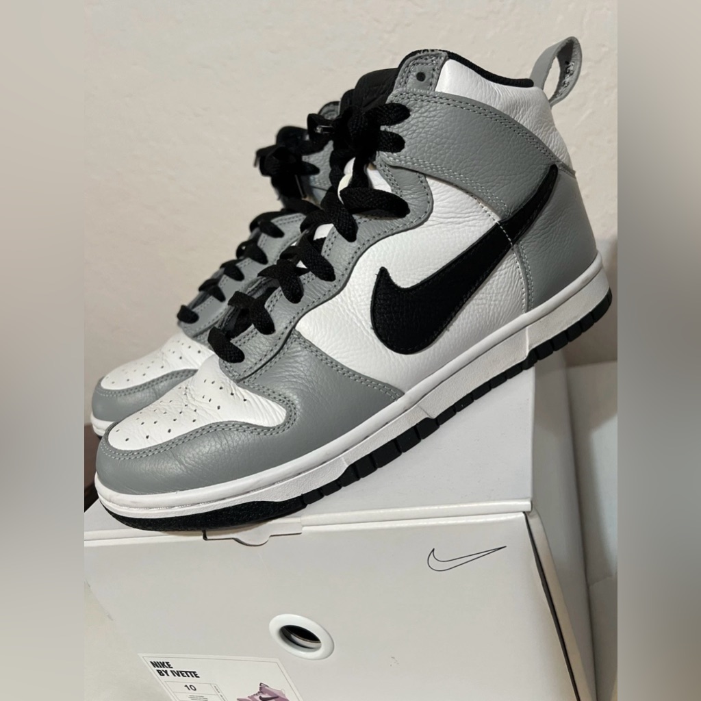 Nike Other | Custom Nike Black And Gray High-Top Dunks (Nike By You) W10/M8.5 | Color: Gray/White | Size: Os