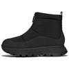 Winterboots FITFLOP "NEO-D-HYKER", Damen, Gr. 36, all schwarz, deep gold, Textil, Polyester, sportlich, Schuhe, Snowboots, Schlupfboots mit Fleeece-Futter