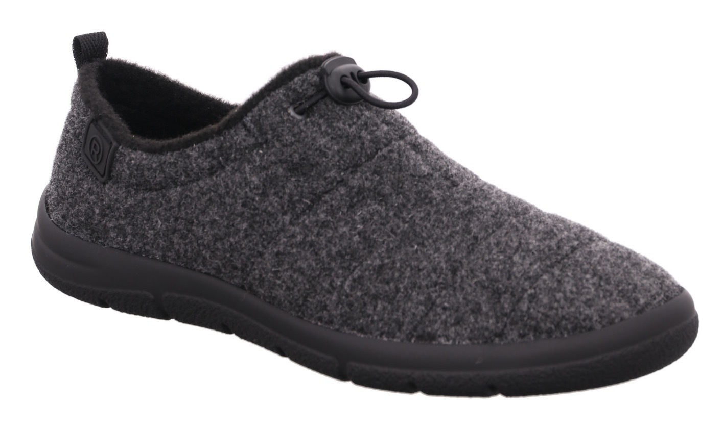 Hausschuh ROHDE "H.OLBIA", Herren, Gr. 42, anthrazit, Filz, meliert, Basic, Schuhe, Hausschuh, Homeslipper, Schlupfschuh mit Schnellverschluss