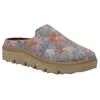 Hausschuh JOSEF SEIBEL "Charmaux 01", Damen, Gr. 39, grau (grau multi), Filz, geblümt, Basic, Schuhe, Pantoffel, Slipper mit Plateausohle