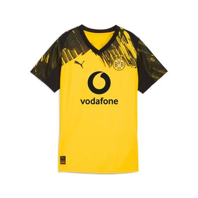 Trainingstop PUMA "BVB HOME JERSEY REPLICA W WITH SPONSOR", Damen, Gr. S, faster gelb, puma schwarz, Web, Obermaterial: 100% Polyester, sportlich, regular fit, Tops
