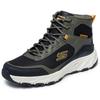 Trekkingschuh SKECHERS "HILLCREST 2.0", Herren, Gr. 41, grün (oliv, schwarz), Lederimitat, Textil, casual, Schuhe, Schnürboots, Freizeitschuh, wasserabweisend