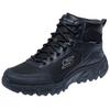 Trekkingschuh SKECHERS "HILLCREST 2.0", Herren, Gr. 45, schwarz, Lederimitat, Textil, casual, Schuhe, Schnürboots, Freizeitschuh, wasserabweisend