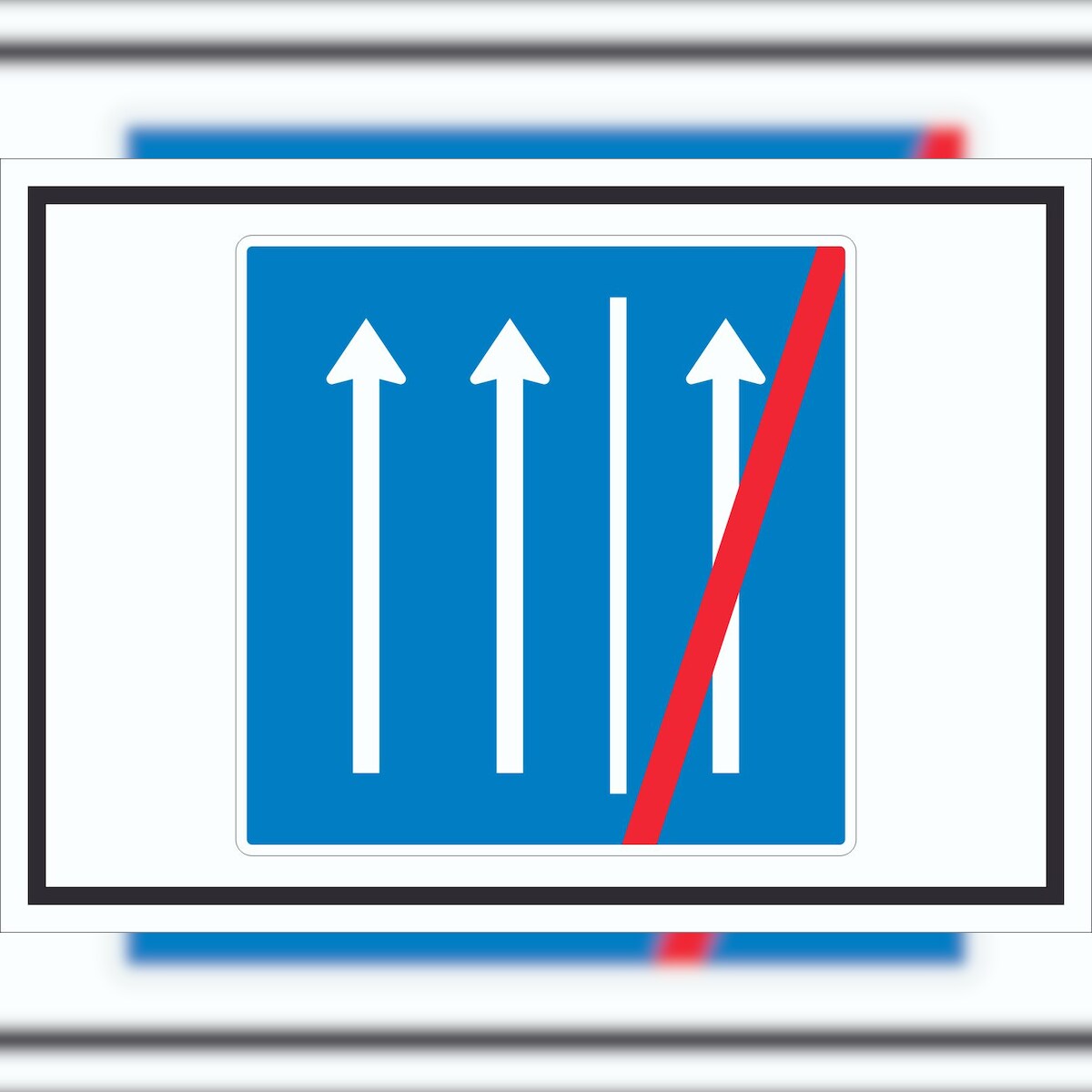HB-Druck Schild Seitenstreifen nicht mehr befahren Symbol A4 (210x297mm) Image