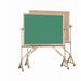 AARCO Reversible Free Standing Bulletin Board Wood/Cork in White | 36 H x 0.5 D in | Wayfair RBC3648G