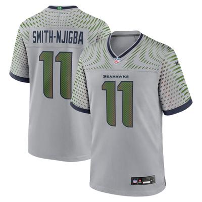 Nike Jaxon Smith-Njigba Wolf Gray Seattle Seahawks 2025 Rivalries Collection Spieltrikot für Herren Image