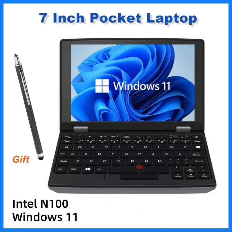 2025 7 pouces Mini ordinateur Portable N95 ordinateur Portable IPS écran tactile Netbook Win 11 Pro Mini PC Micro ordinateur Bluetooth 4.2 16G 1TB