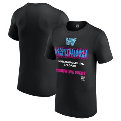 WWE WrestlePalooza 2025 Indianpolis Retro T-Shirt – Schwarz – Herren Image