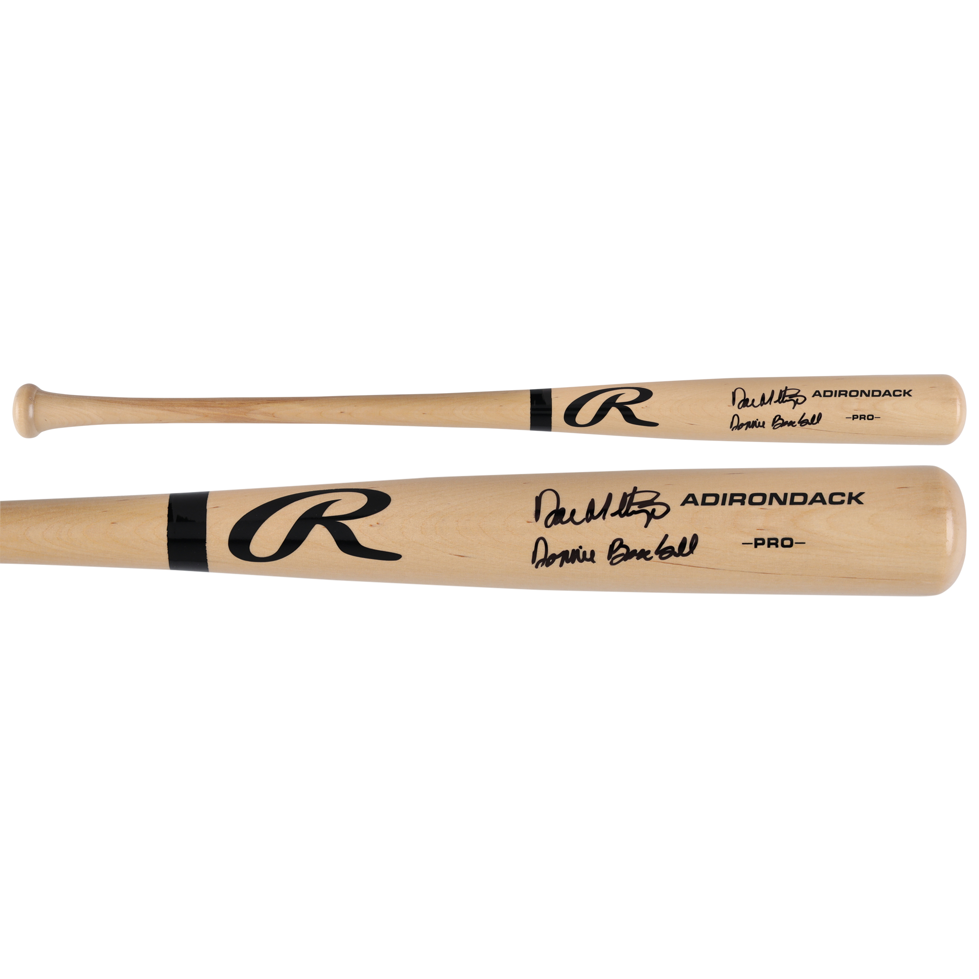 Von Don Mattingly, New York Yankees, signierter blonder Rawlings Pro-Schläger mit der Aufschrift „Donnie Baseball“ Image
