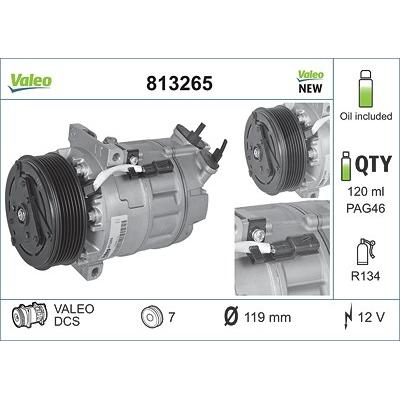 Valeo Kompressor, Klimaanlage [Hersteller-Nr. 813265] für Nissan, Renault Image
