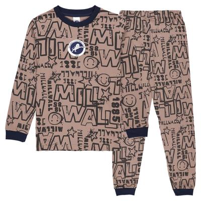 Kurzes Millwall-Pyjama mit Grafik – Natur – Kinder Image