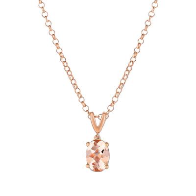 Le Vian Peach Morganite 14K Rose Gold & Silver 1.30 Ct. Tw. Morganite Pendant