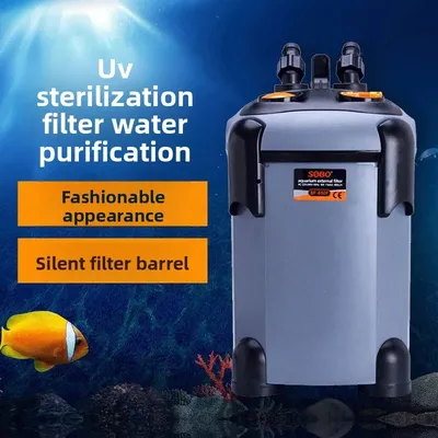 Externer Filtereimer für Aquarien SF1000F mit UV-Sterilisationslampe, Aquarium-Wasserzirkulation, Teichfiltrationssystem