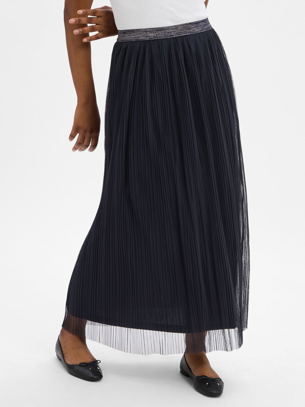 Nümph Maxi-Plisseerock Damen marine, 38 Image