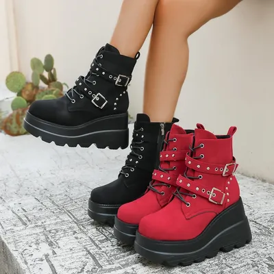 2025 frauen Bequeme Stiefeletten Luxus Casual Elegante Neue Stiefel Plattform Chunky Designer Schuhe für Frauen Zapatos De Mujer