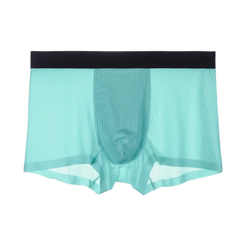 3PC Herrenunterwäsche, Herren-Eisseide-Modal, dünn, nahtlos, atmungsaktiv, Herren-Leggings, antibakterielle Viereck-Shorts Image