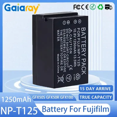 NP-T125 Camera Battery 3.7V 1250mAH Rechargeable Battery for Fujifilm Fuji GFX50S GFX50R GFX100 NPT125 Digital Cameras Batteries