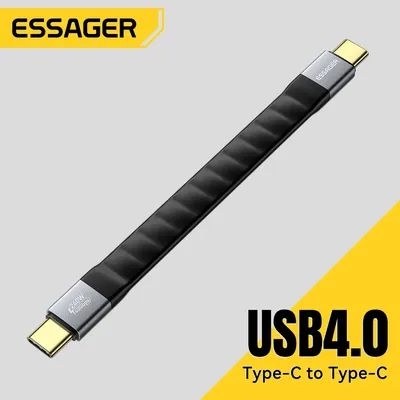 Essager USB 4.0 Typ-C-Kabel, 40 Gbit/s, Datenübertragung und 8 K bei 60 Hz, Video, 240 W PD, schnelles Aufladen für MacBook, iPhone, Laptop, mobile Festplatte