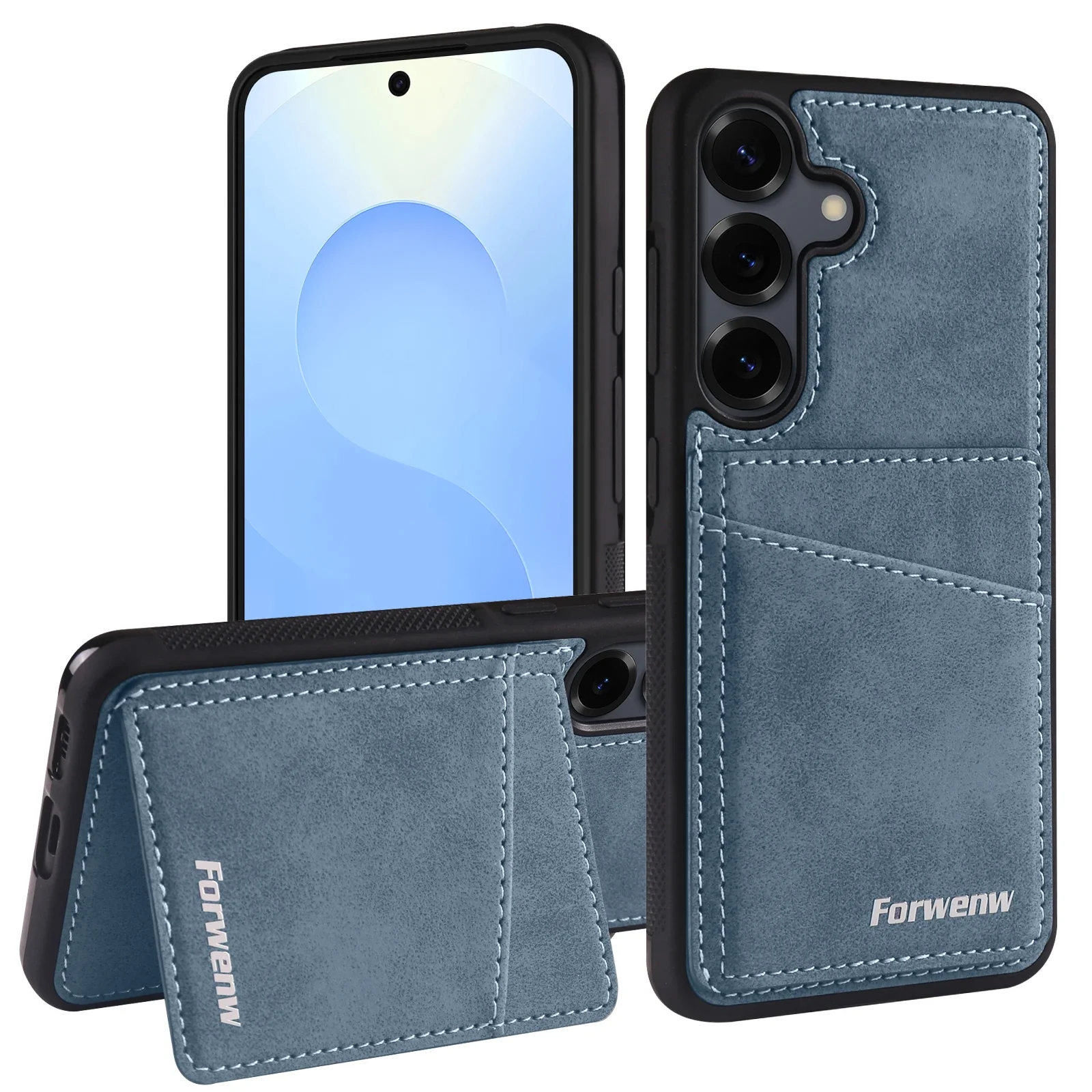 Karten Soft Wallet Ledertasche für Samsung Galaxy A16 A36 A56 S25 Edge S24 Ultra S23 FE S22 S21 Plus A55 A15 A35 Magnetische Abdeckung Image