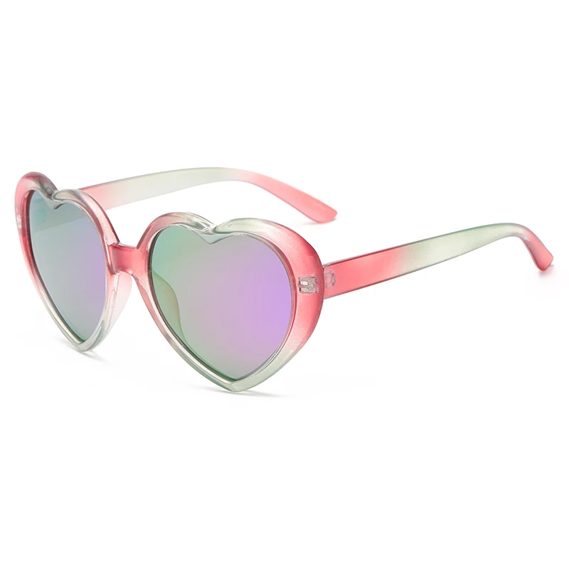 Mode Polarisierte Pfirsich Herz Sonnenbrille Beliebte Fantasy Gradient Brillen Anti UV Sonnenbrille Bunte Regenbogen Design UV400 Image