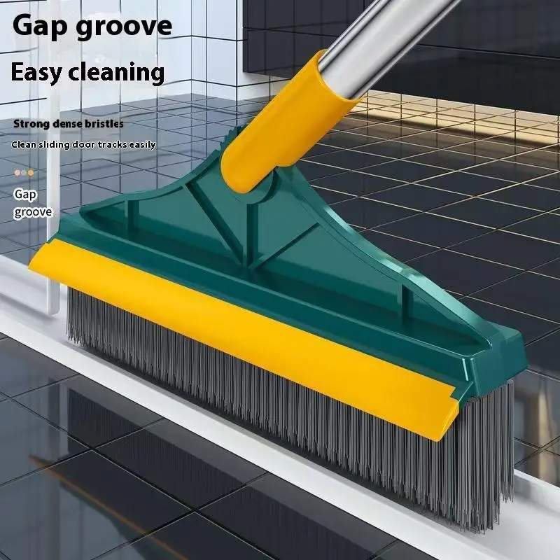 【QTG331】Badezimmer-Bodenbürste, Erdnahtbürste, Fliesen, langer Griff, Wand-WC-Reinigung Image