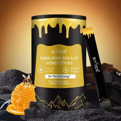 BIYDOE 30pcs Shilajit Organic Honey Amino Acid Mineral Himalayan Stick Enhance Male Body Immunity Boost Energy Clean Body