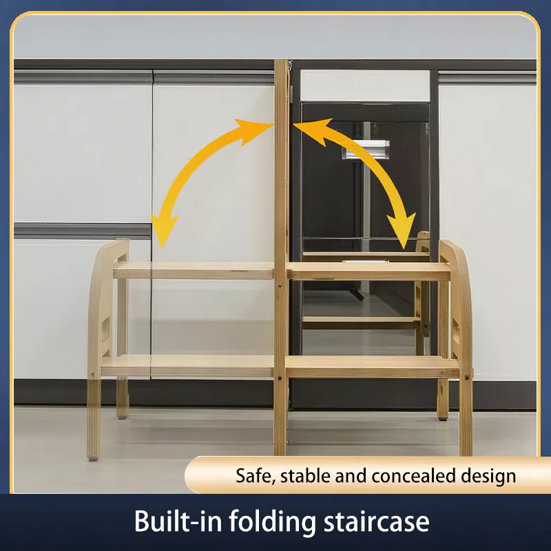 Ultradünner, faltbarer Tritthocker für die Aufbewahrung von Küchenschränken, leichte, rutschfeste Haushaltsleiter, universelles Design links-rechts