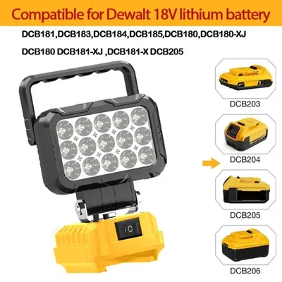 3 zoll Led Licht Tragbare Scheinwerfer Cordless Outdoor Arbeit Angeln Handheld Notfall Werkzeug Licht Für Dewalt 18V Batterie