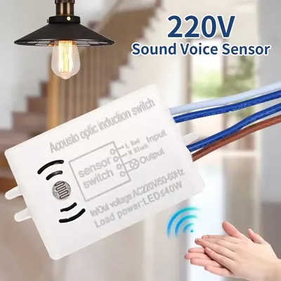 Sound Voice Sensor Switch Smart Switches Modul Detektor Auto ON/Off Schalter Sprachsteuerung Schalter Treppenkorridor Heimwerker
