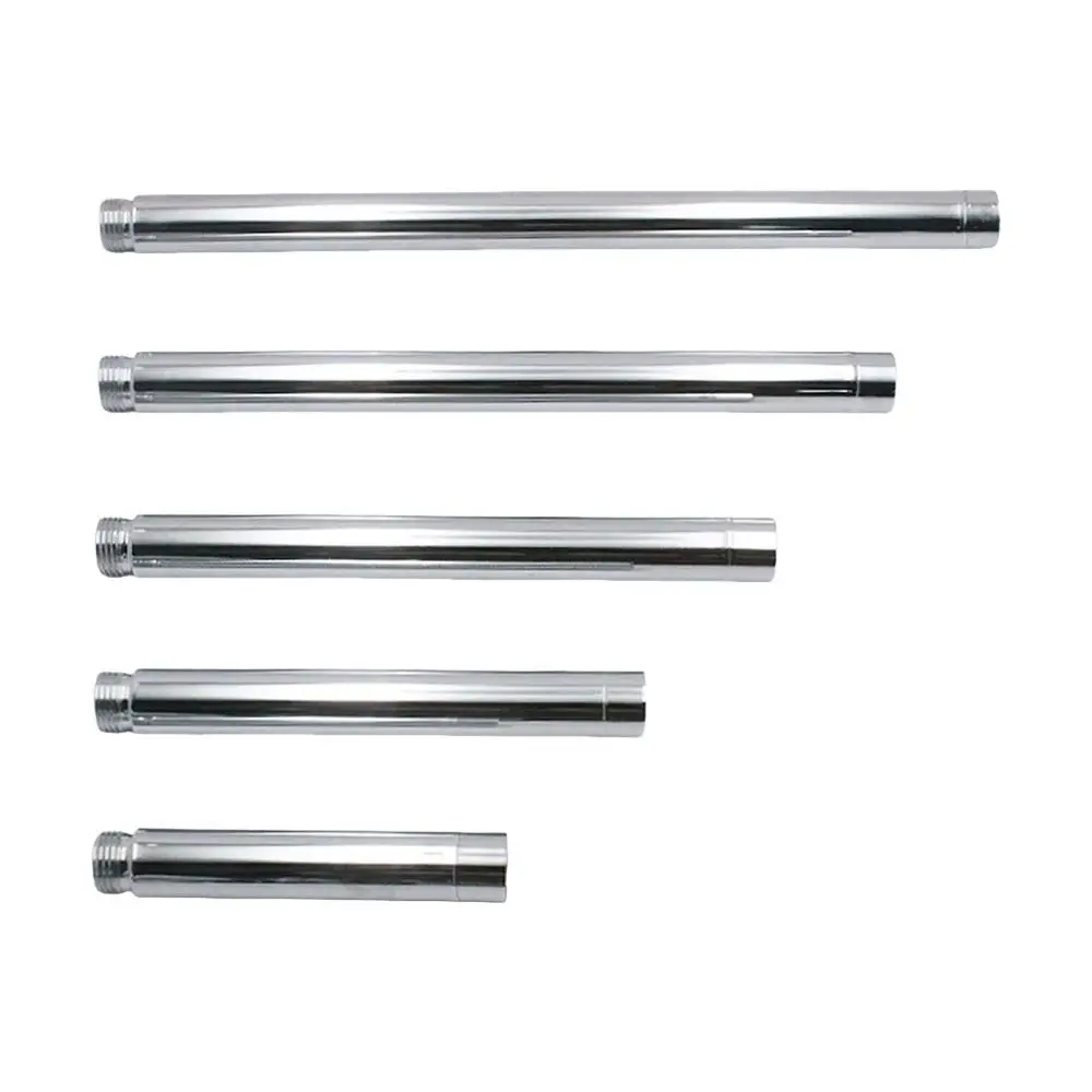 Duschkopf-Verlängerungsrohr aus Edelstahl, verstellbar, 10 cm/15 cm/20 cm/25 cm/30 cm, Duschverlängerungsrohr, runder Duscharm
