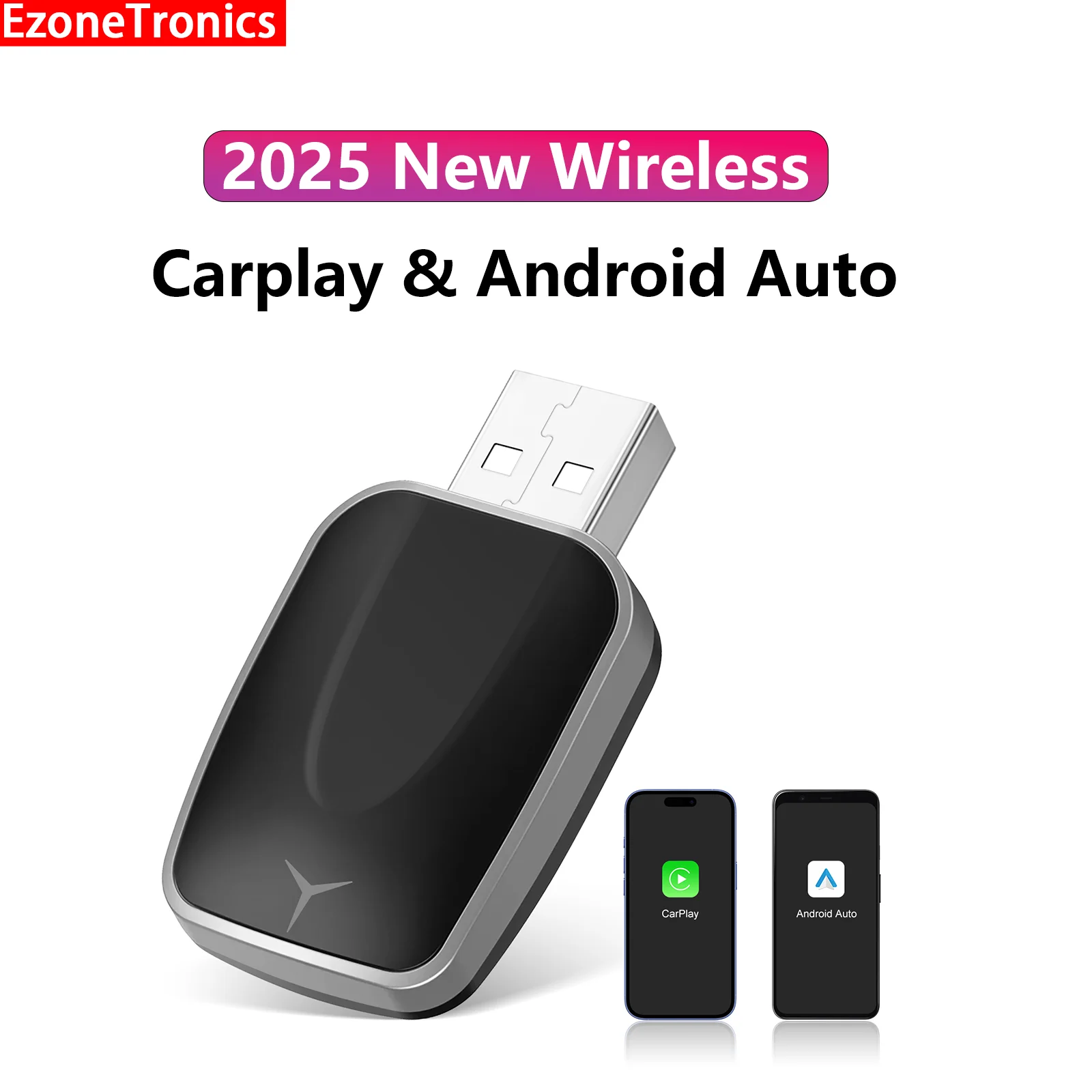 Der Ezonetronics Wireless Carplay-Adapter wandelt kabelgebundenen in einen kabellosen Carplay-Adapter für das iPhone Wireless Control Plug & Play Carplay um Image