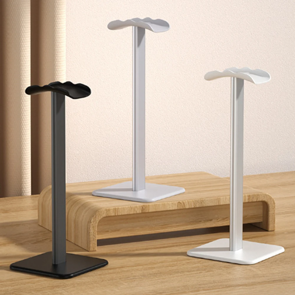 Headset-Halter, rutschfester Schreibtisch-Gaming-Headset-Halter, stabile Aluminiumlegierung, gebogene Unterstützung, PC-Gamer-Kopfhörer-Zubehör Image