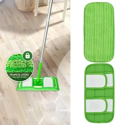 1/2/4 Pcs Reusable Microfiber Mop Pads for 12-inch Swiffer Sweeper Cleaners Washable Fiber Cloths Household Mopping Accessories