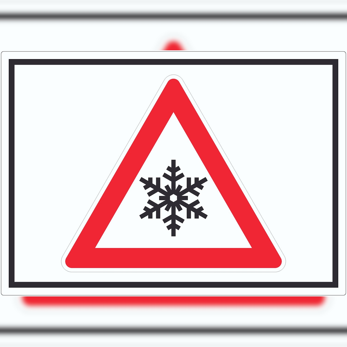 HB-Druck Achtung Frost Schnee Eis Symbol Aufkleber A2 (420x594mm) Image