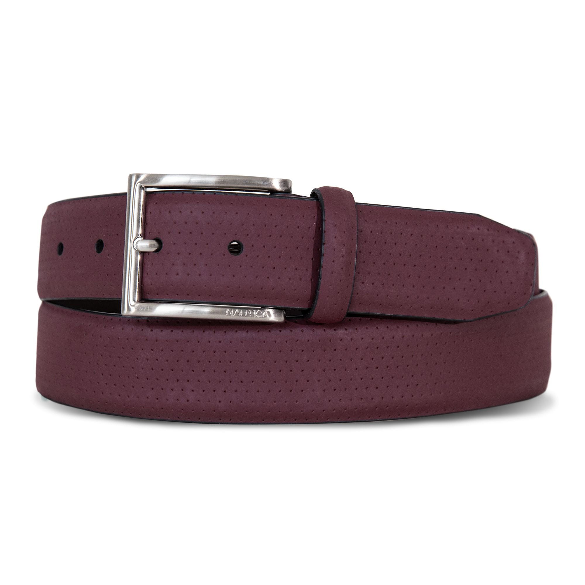 Nautica Men's Perforated Leather Belt 605 (Pink Shrimp), 38W