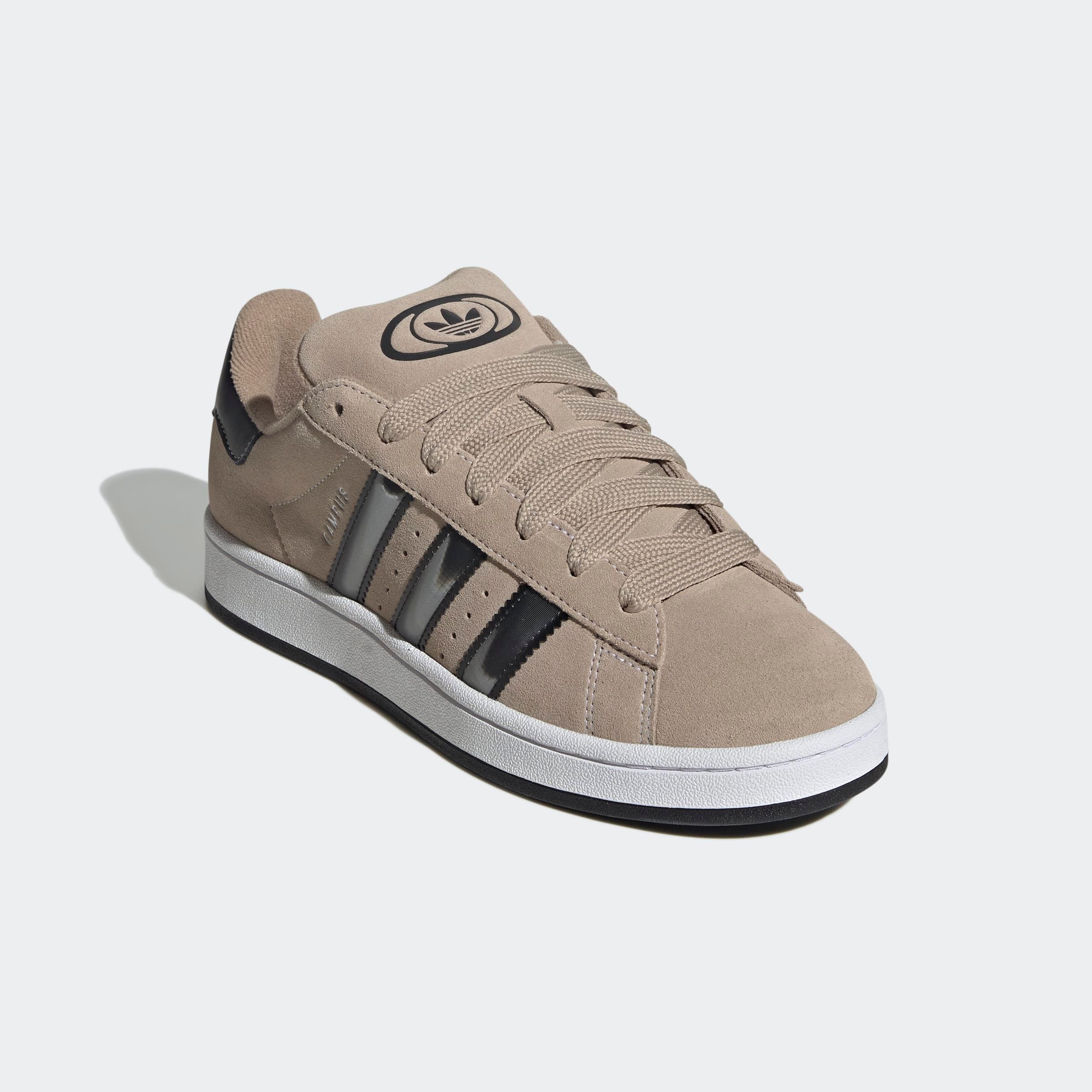 Sneaker ADIDAS ORIGINALS "CAMPUS 00S", Gr. 38, trace khaki, matte silber, core schwarz, Leder, Schuhe