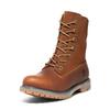 Winterboots TIMBERLAND "TIMBERLAND AUTHENTICMID WARM LINED WATERPROOF BOOT", Gr. 41, braun (schwarz braun), Leder, sportlich, Schuhe, Snowboots, Winterstiefel, Winterschuhe, wasserdicht und gefüttert