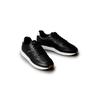 Sneaker CALVIN KLEIN JEANS "RETRO RUNNER LTH TAPE", Herren, Gr. 41, schwarz-weiß (schwarz, weiß), Leder, kontrastfarbene Details, sportlich, Schuhe, Runner Sneaker, Halbschuh, Freizeitschuh mit Kontrastbesatz